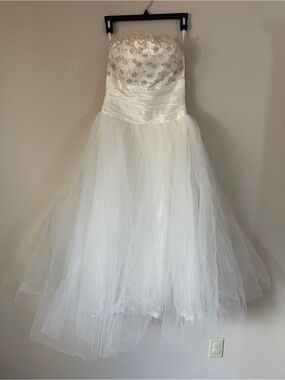 vintage Jessica McClintock for Gunne Sax wedding dress embroidered floral midi